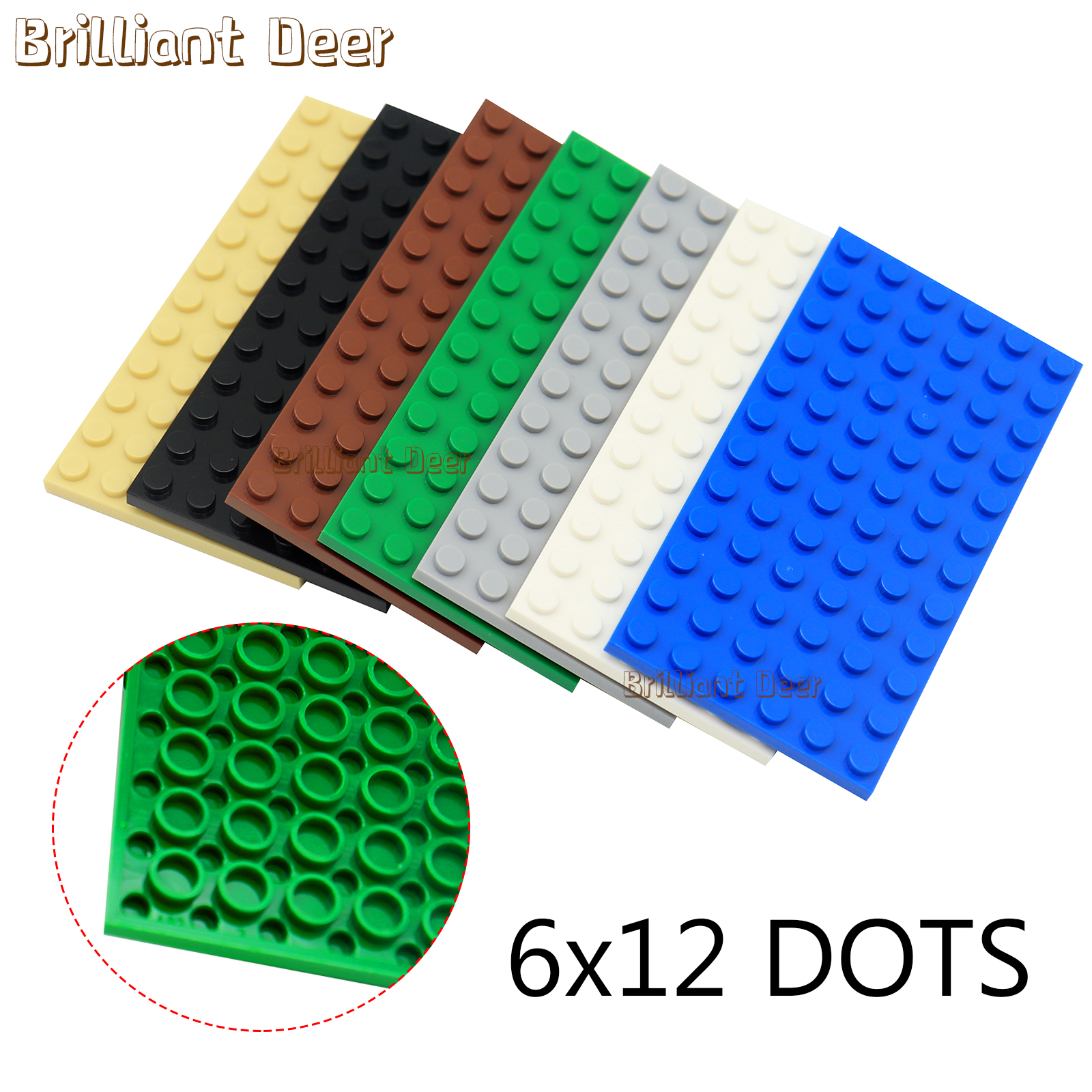 Lego Minifigure Holder - 10PCS 6X12 Dots Base Plate Classic