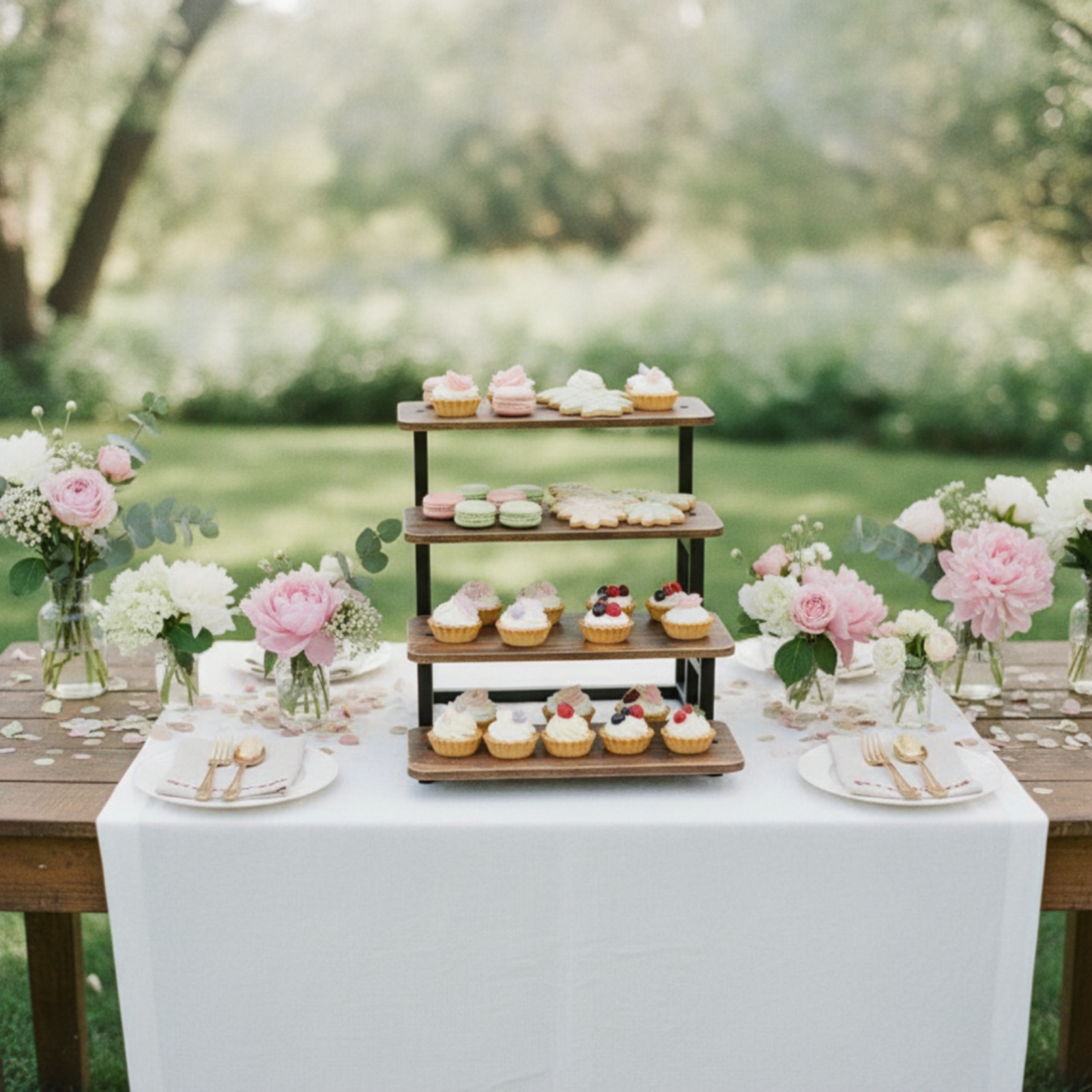 4-Tier Display Stand Tabletop  - Display Risers Set recension och pris