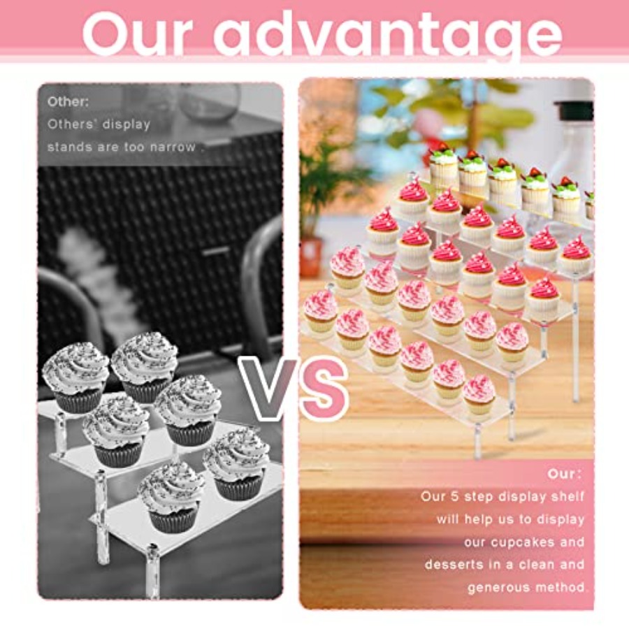 Acrylic Display Risers Stand S - Display Risers Set recension och pris