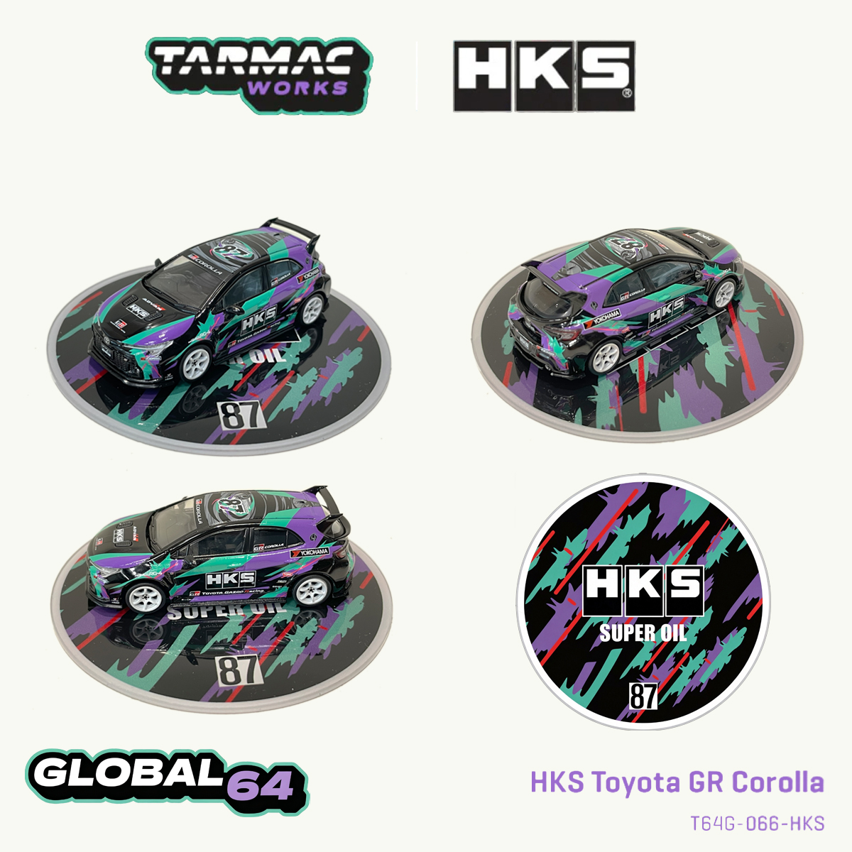 Tarmac Works T64G-066-HKS 1:64 - Die Cast Car 1 64 recension och pris