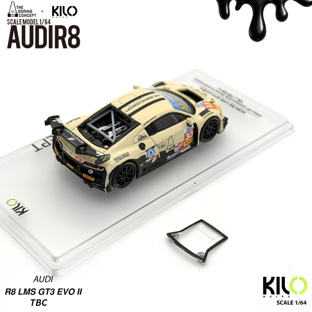 Kilo Works × TBC 1:64 Audi R8  - Die Cast Car 1 64 recension och pris