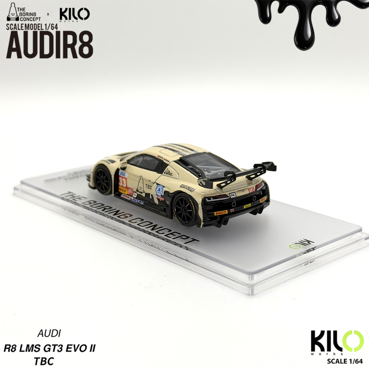 Kilo Works × TBC 1:64 Audi R8  - Die Cast Car 1 64 recension och pris