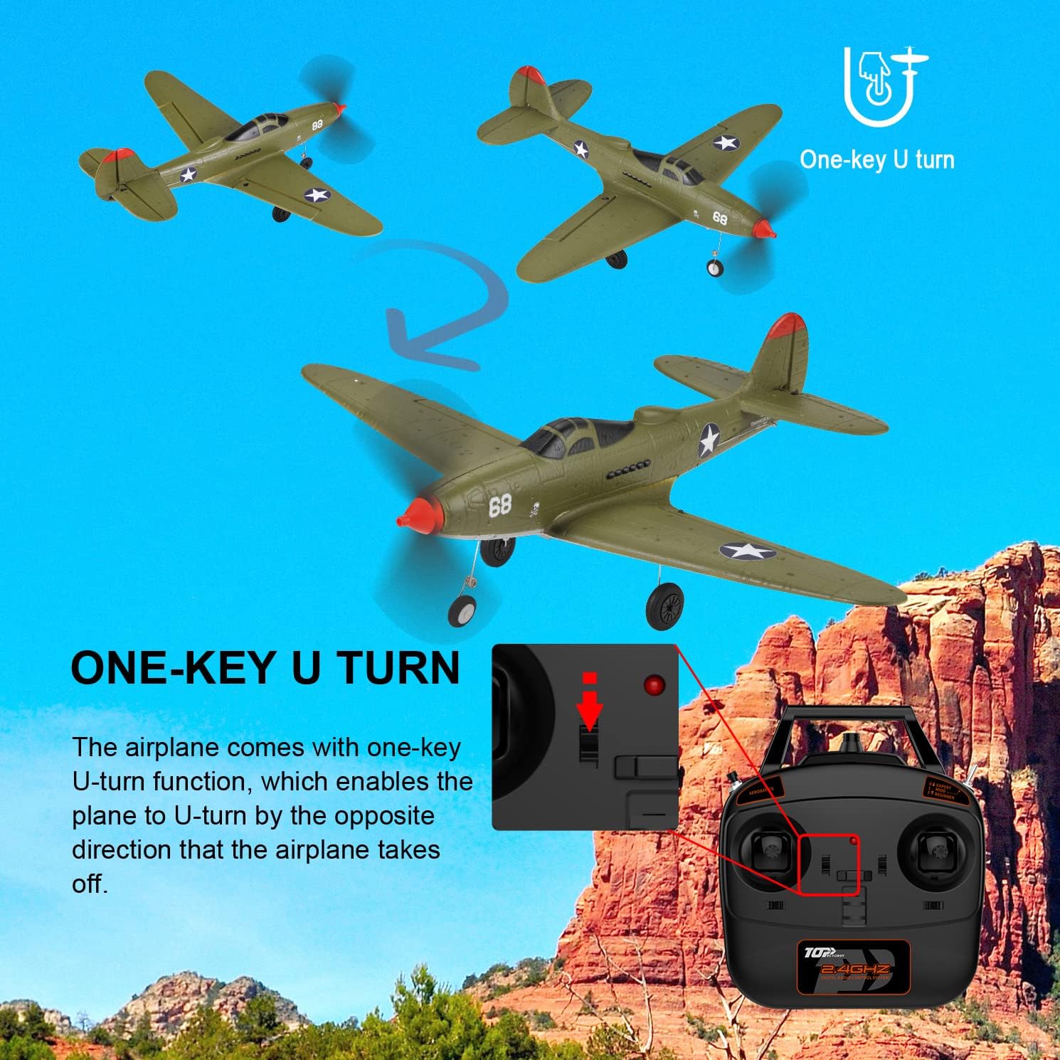 Ready-to-Fly 4-Channel RC Warb - Model Airplane Plastic recension och pris