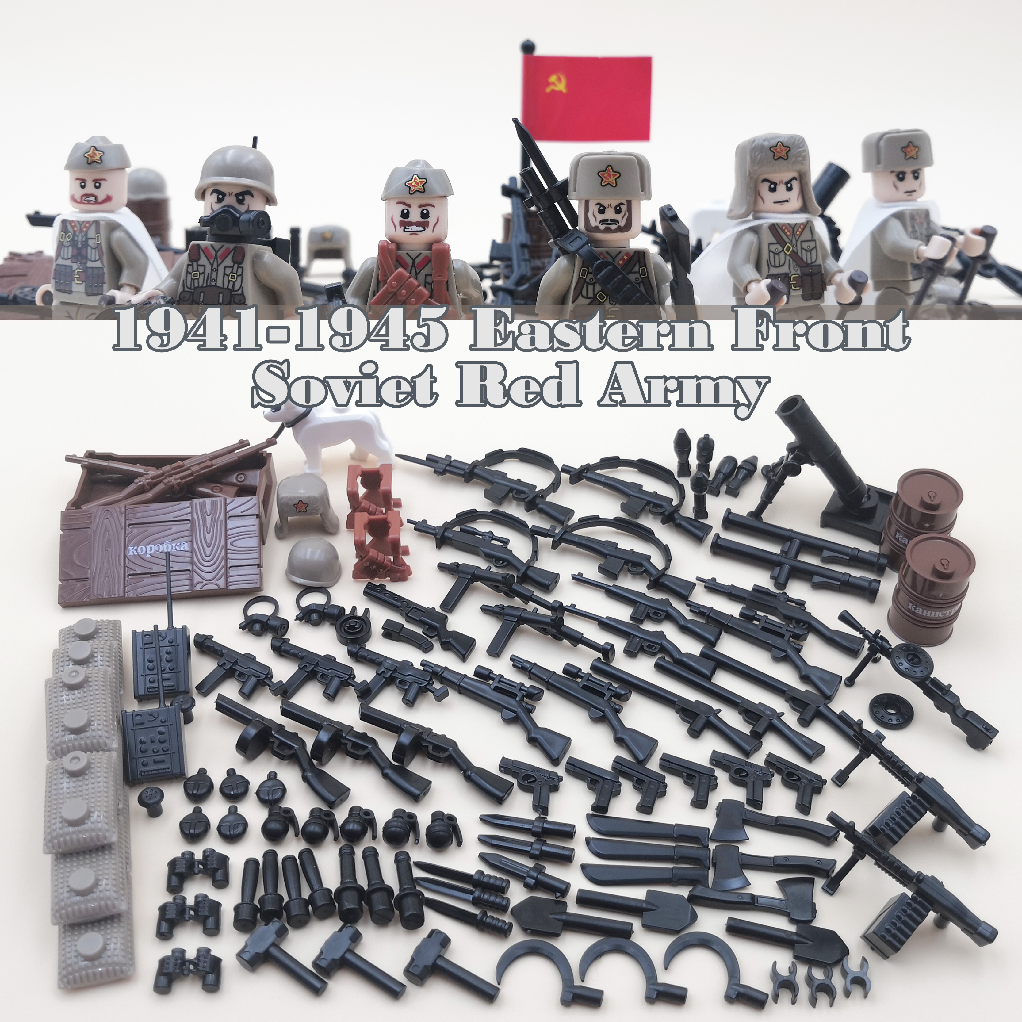 WW2 Soldier US Russia Soviet R - Lego Minifigure Holder recension och pris