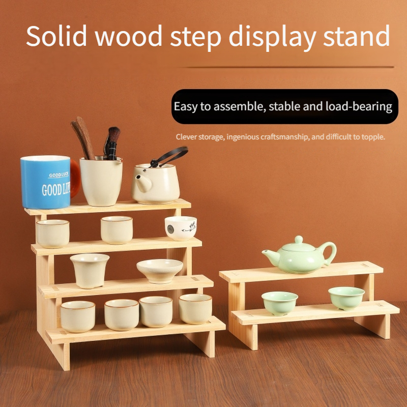 Wood Display Riser Wood Displa - Display Risers Set recension och pris
