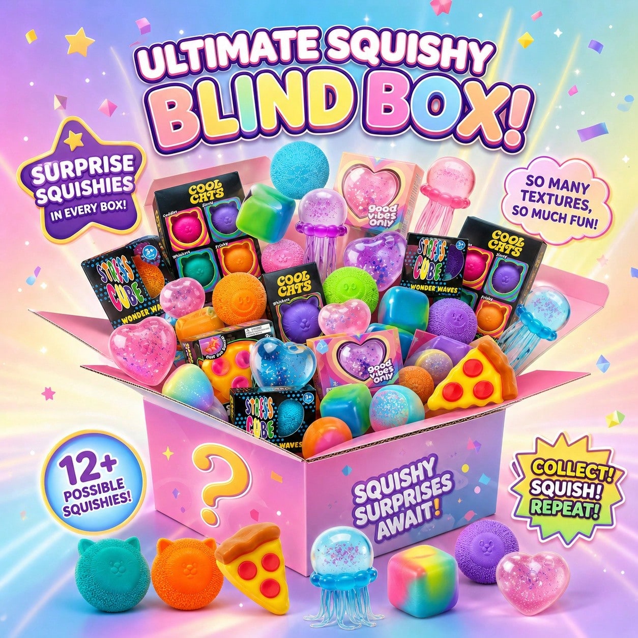 100+ Pieces Assorted Squishy F - Mystery Box Blind Bag recension och pris