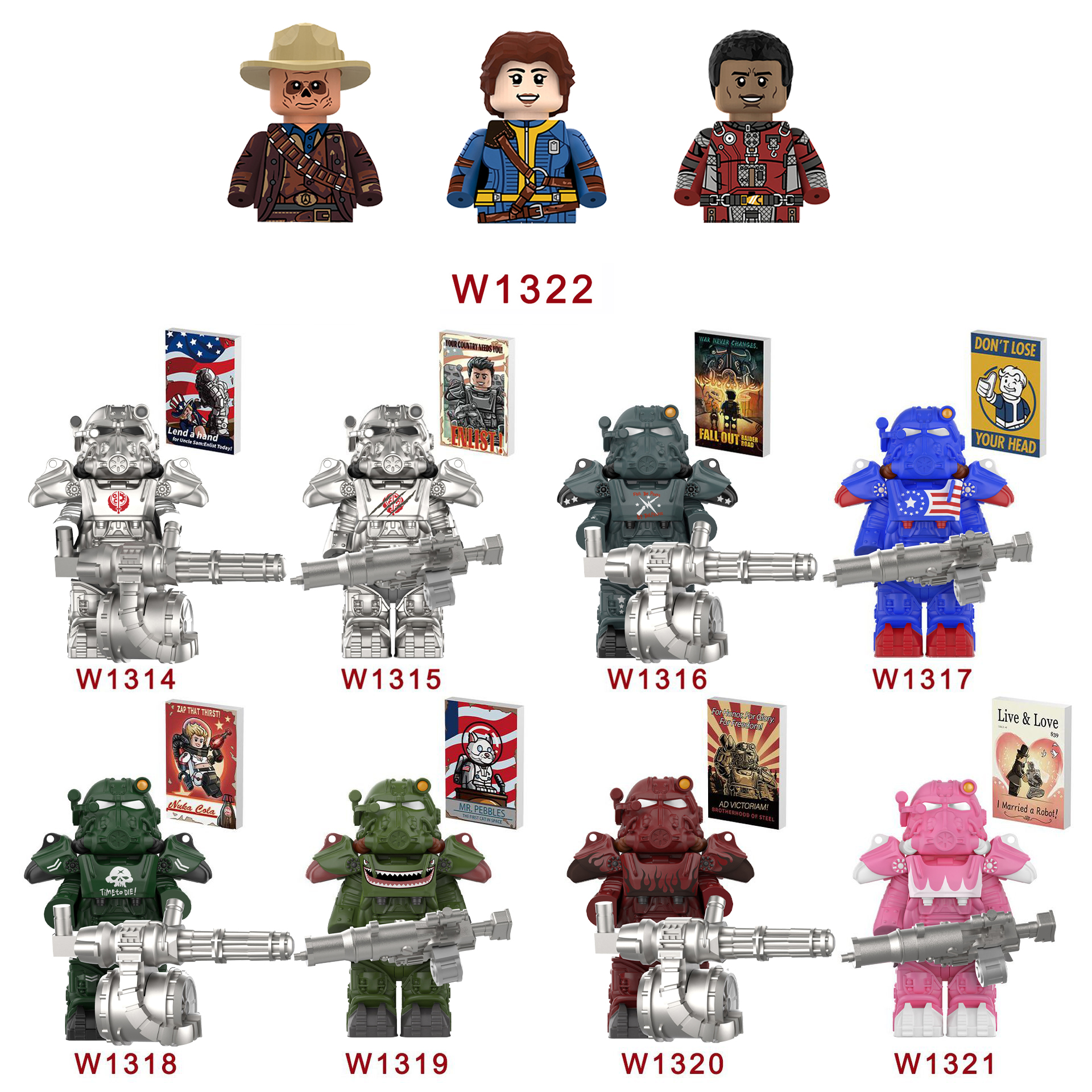 New BoS Game T60 Power Armor A - Lego Minifigure Holder recension och pris