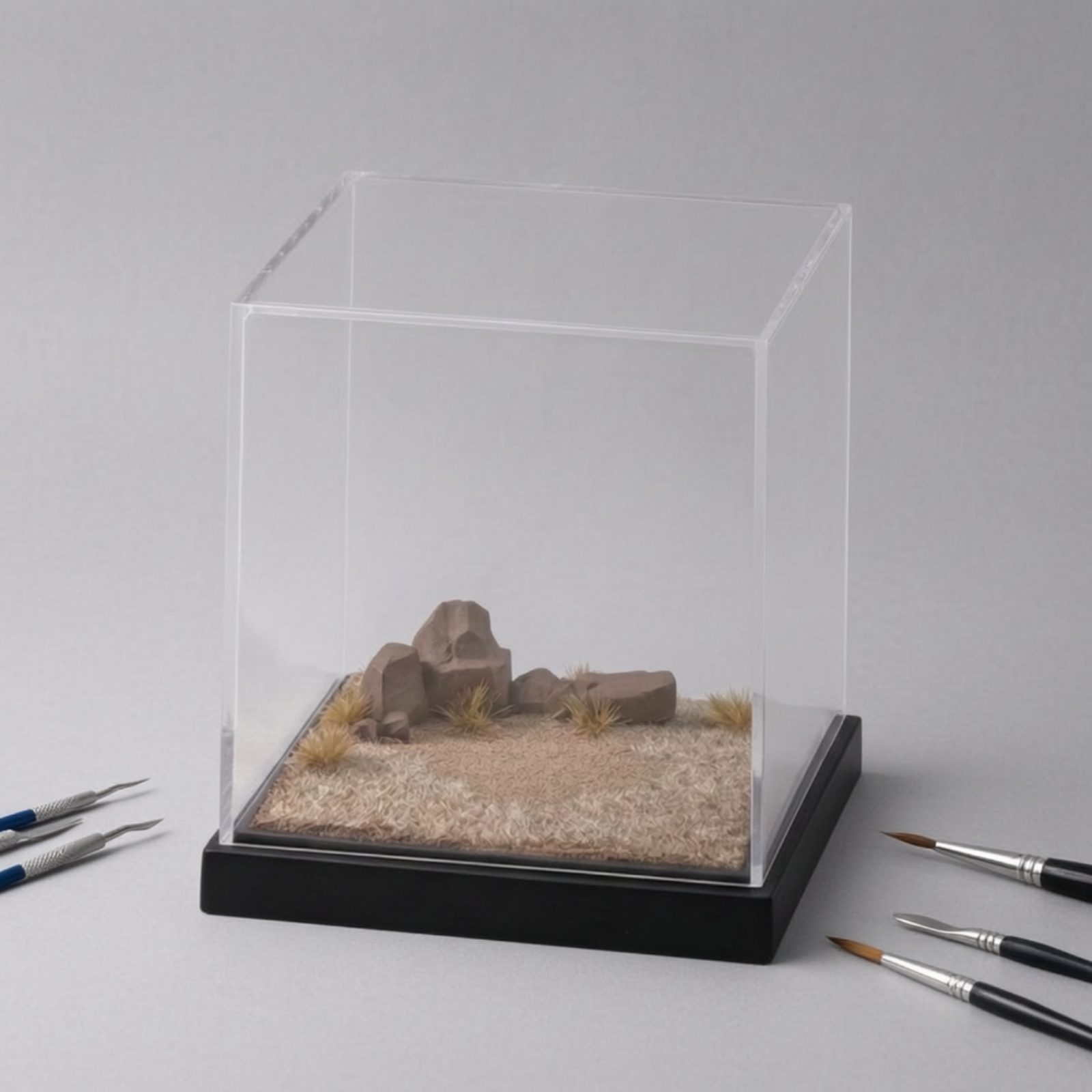 Miniature Scene Platform Clear - Display Case Acrylic recension och pris
