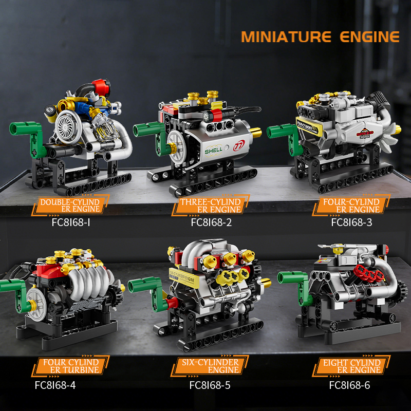Mini Engine 2/3/4/6/8 Cylinder - Building Block Mini recension och pris