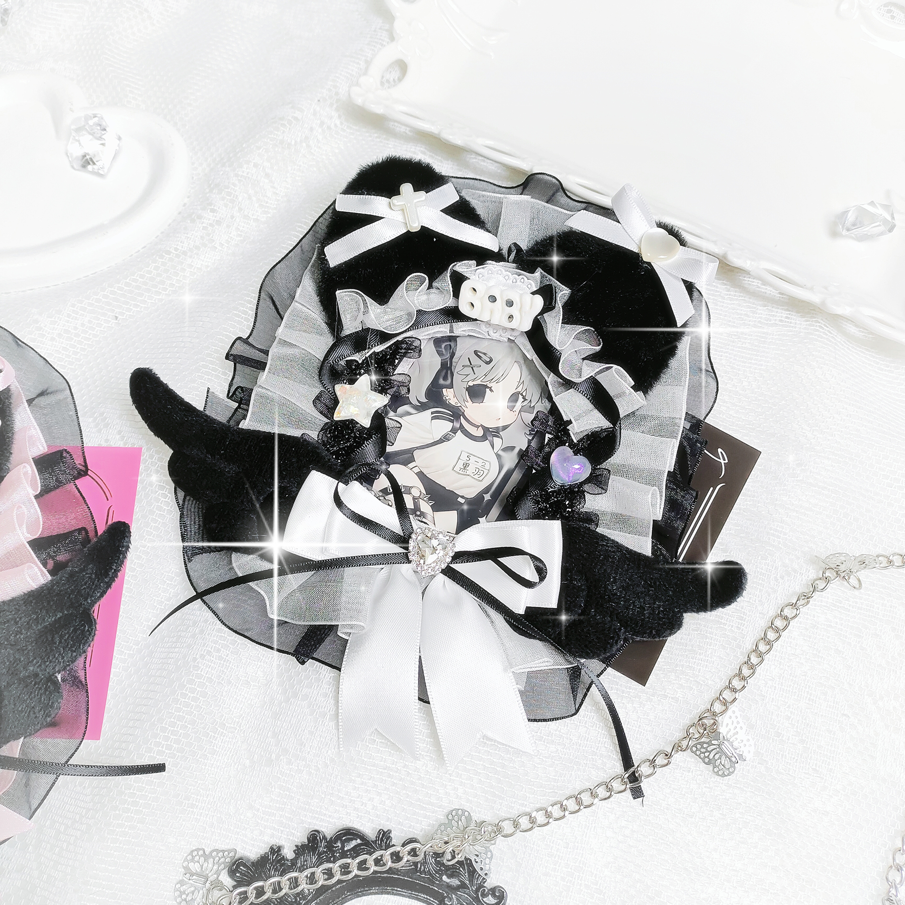 Angel Cat Cute Card Holder wit - Card Top Loader recension och pris