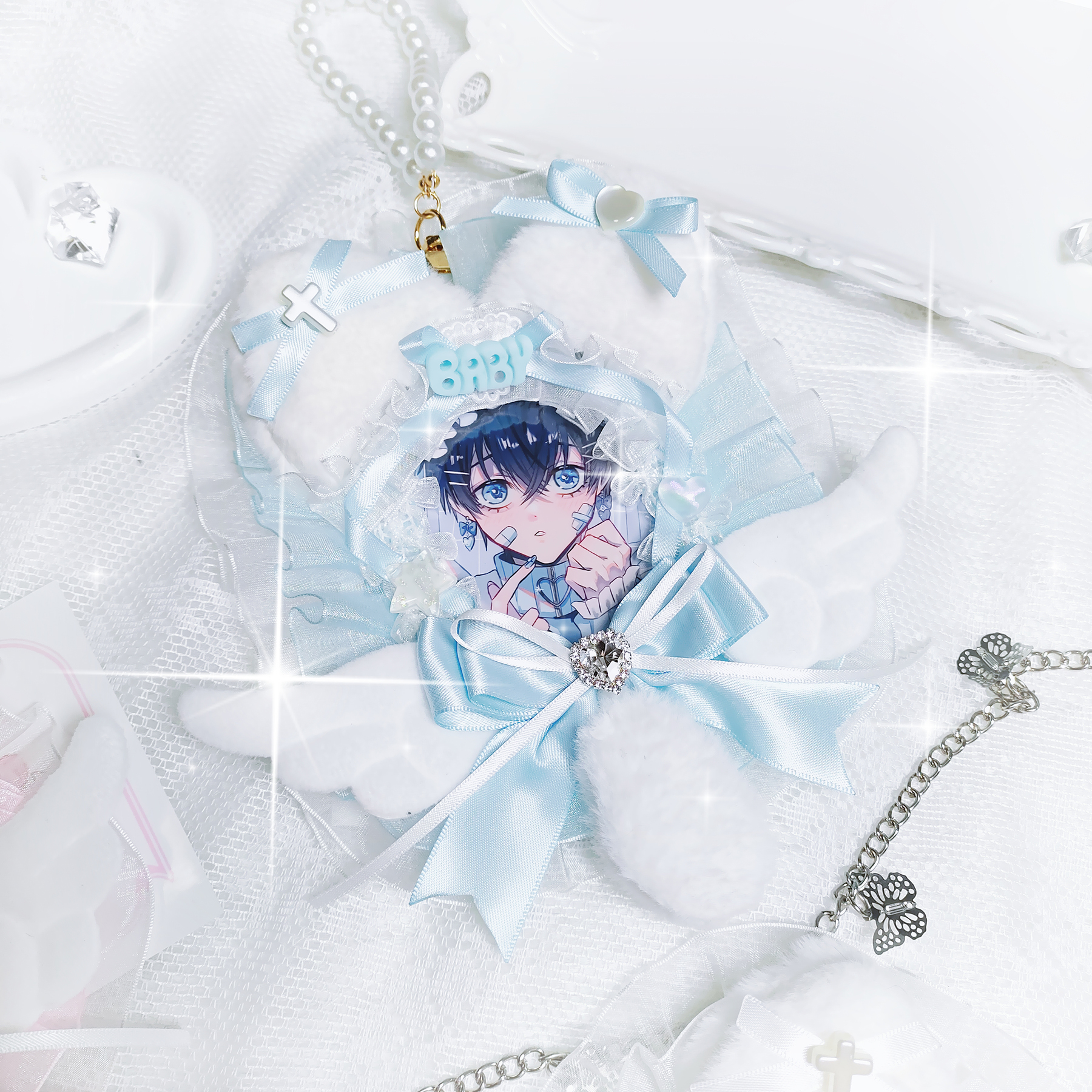 Angel Cat Cute Card Holder wit - Card Top Loader recension och pris
