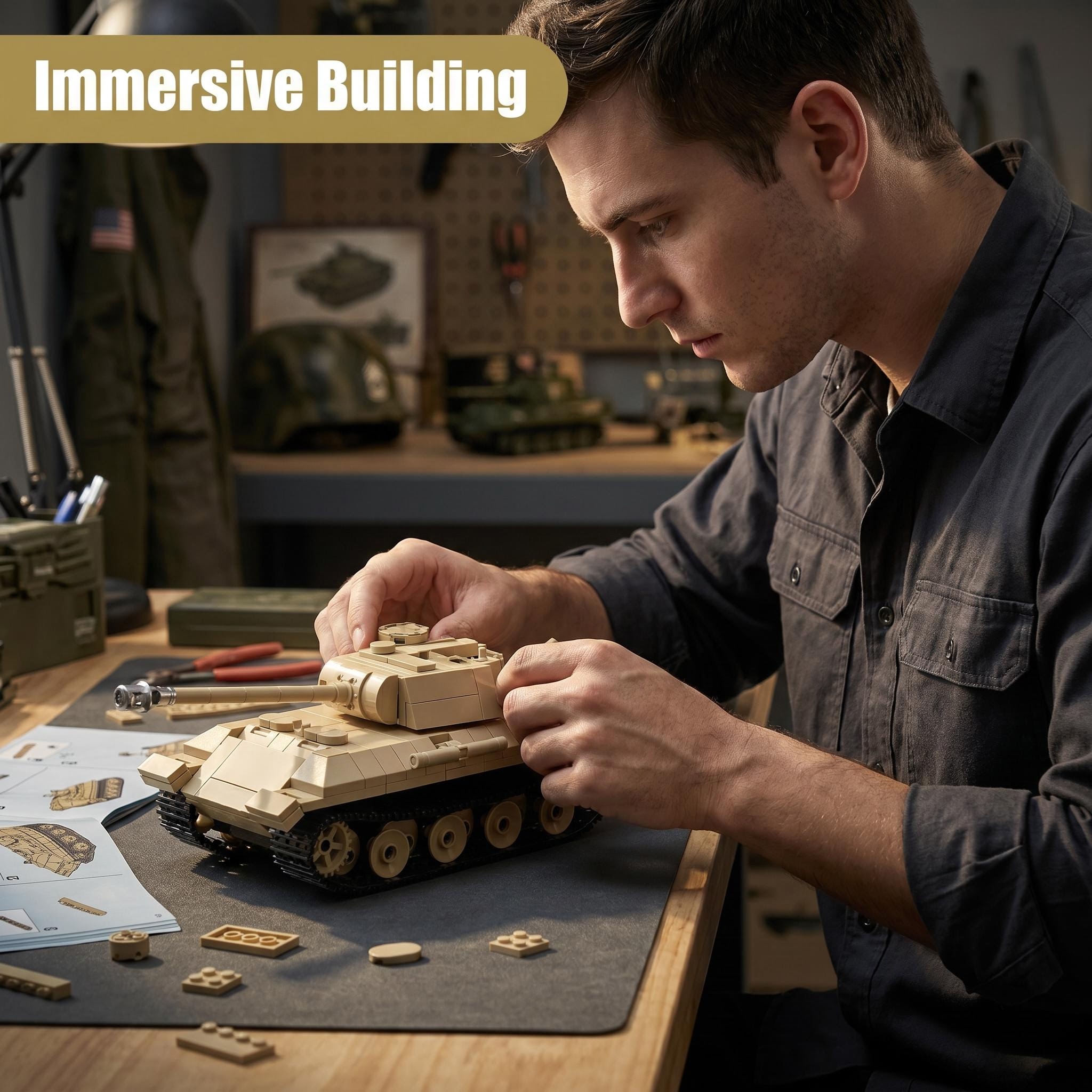MOC Panther V Tank Tiger I KV- - Lego Minifigure Holder recension och pris
