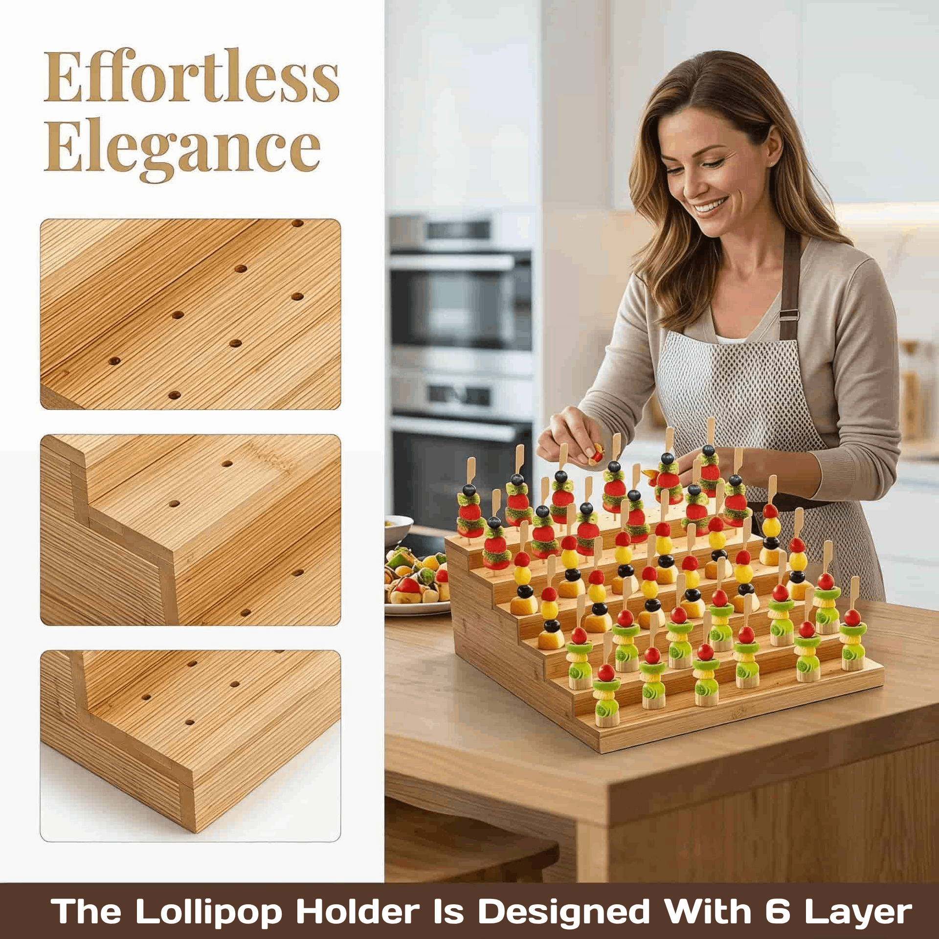 Wood Lollipop Holder Display R - Display Risers Set recension och pris