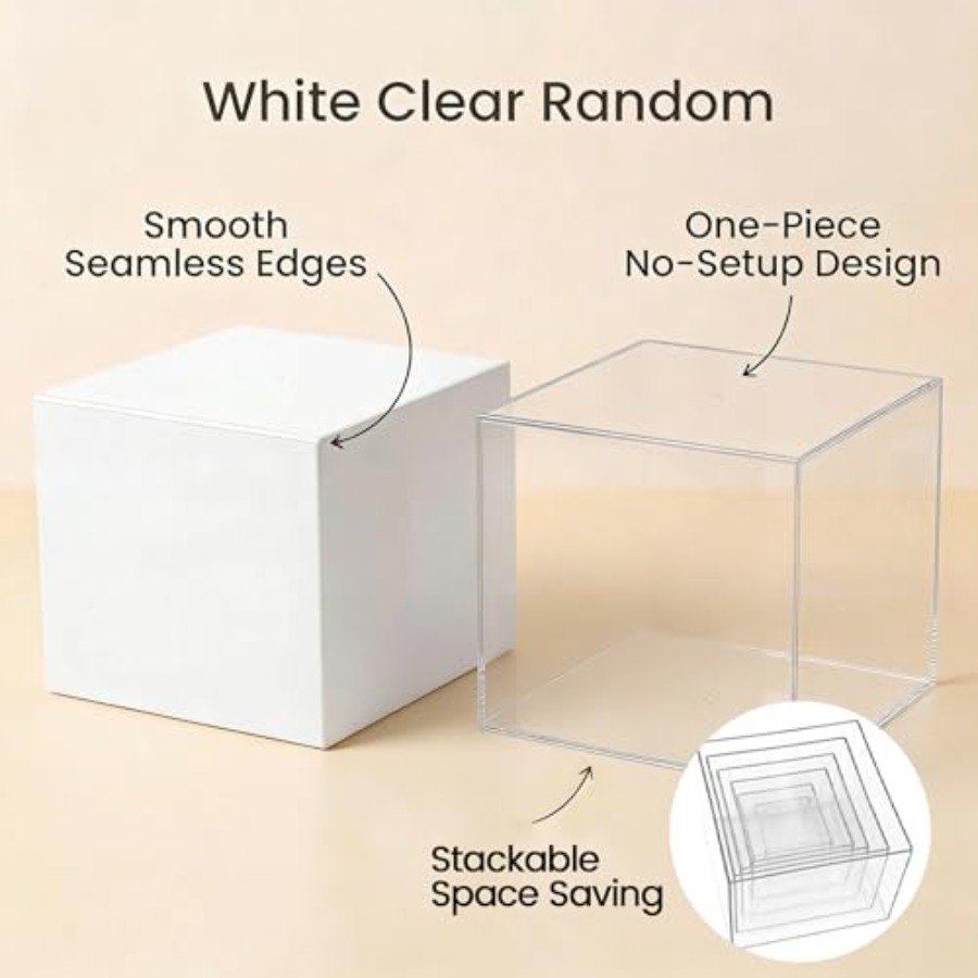 6PCS Clear and Buffet Risers w - Display Risers Set recension och pris