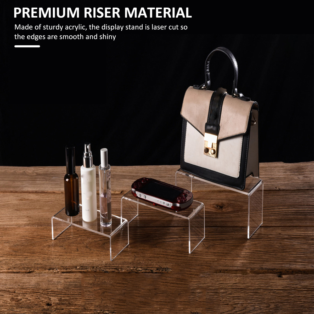 3/6/9Pcs Acrylic Display Stand - Display Risers Set recension och pris