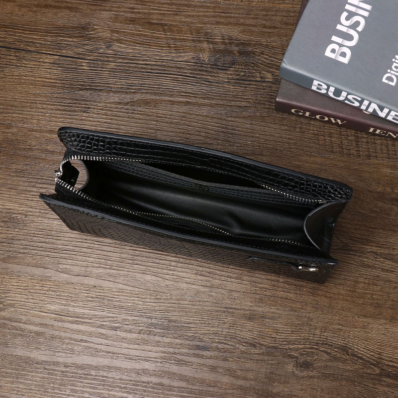 Men's Genuine Leather Clutch B - Card Top Loader recension och pris