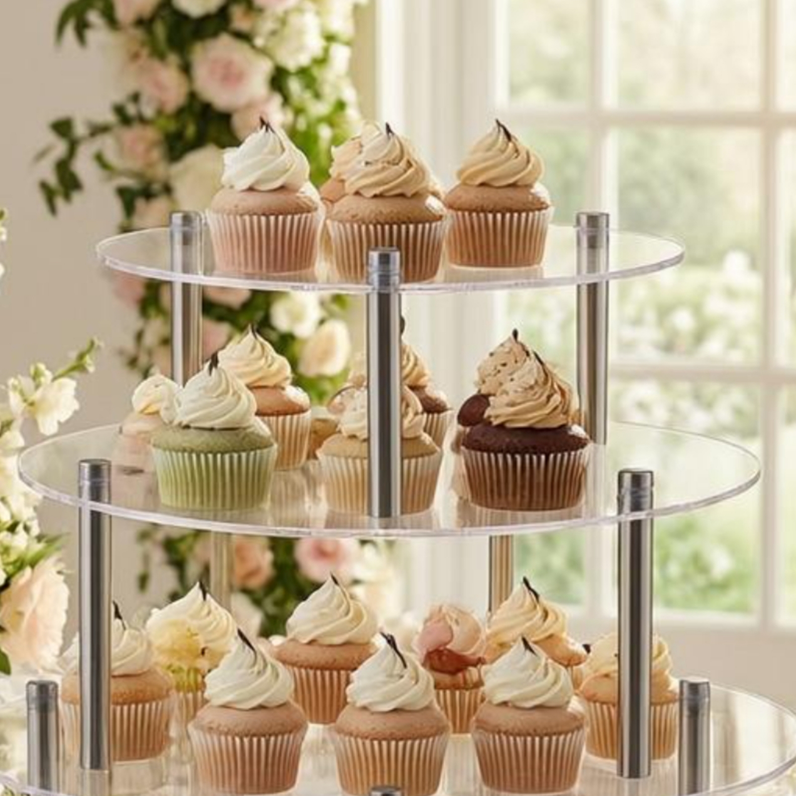 Acrylic Cake Stand Cylindrical - Display Risers Set recension och pris