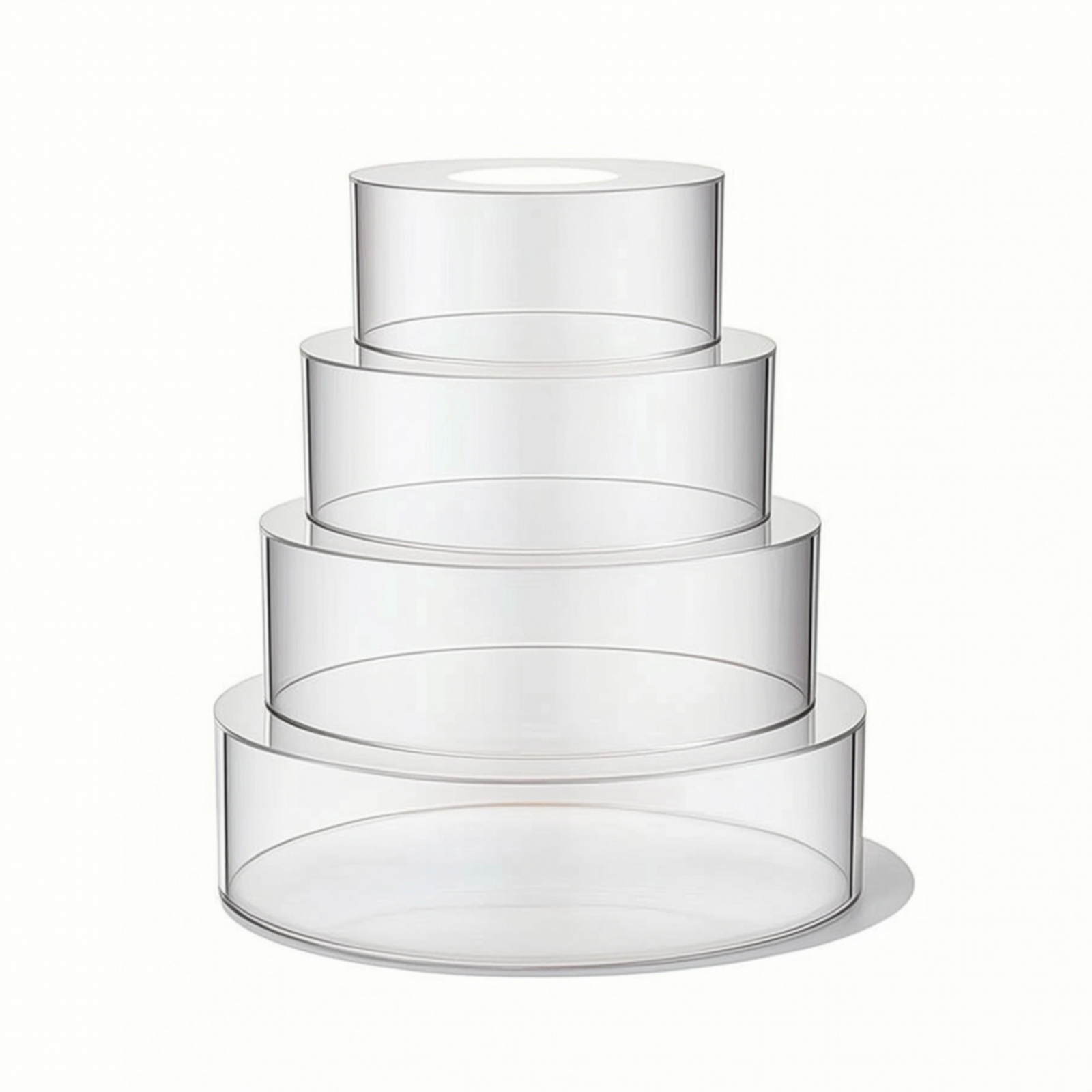 4 Pieces Cake Display Cylinder - Display Risers Set recension och pris