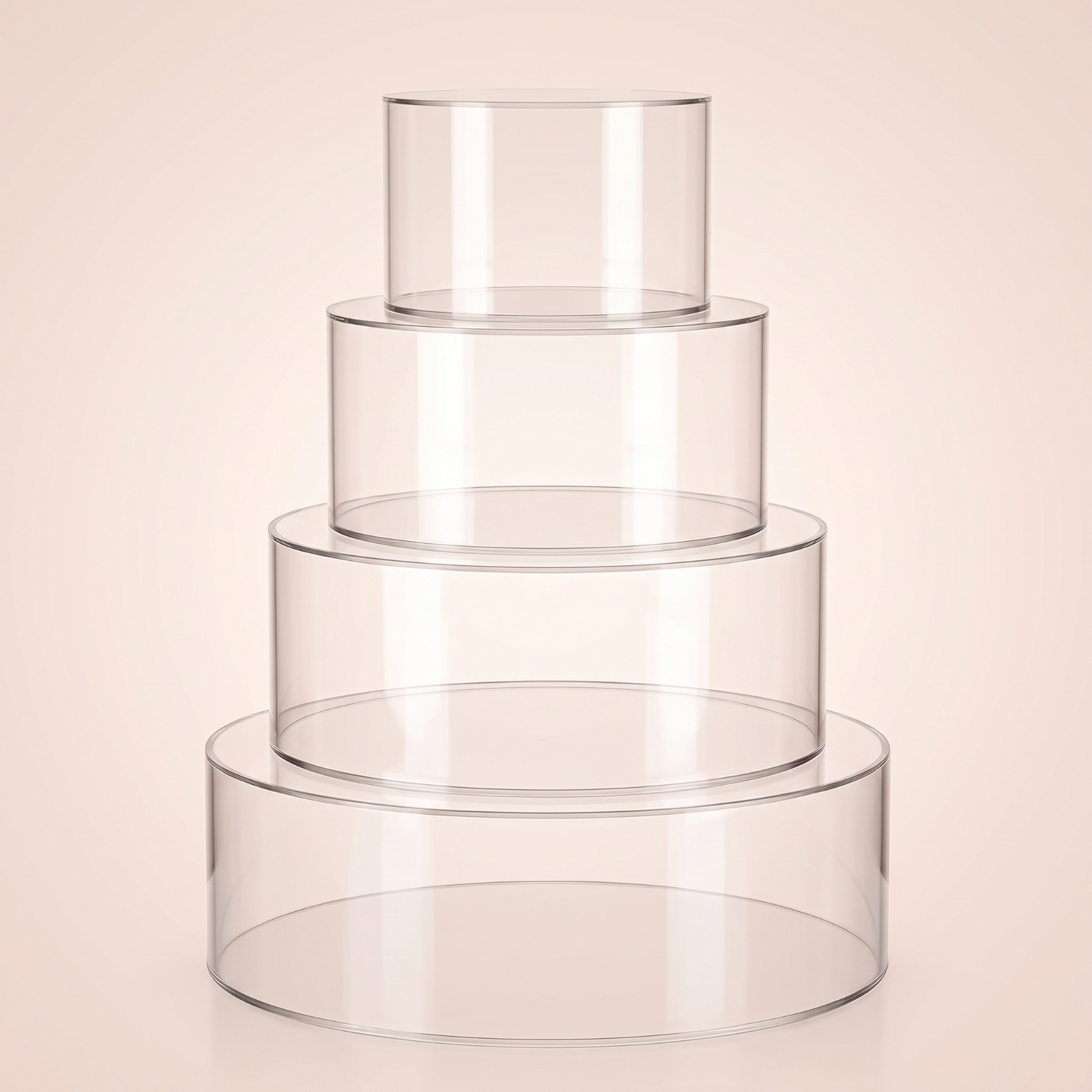 4 Pieces Cake Display Cylinder - Display Risers Set recension och pris