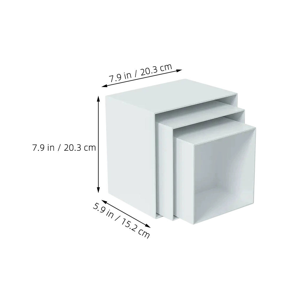 6Pcs Minimalist White Plastic  - Display Risers Set recension och pris