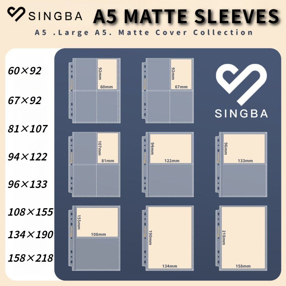 SINGBA Large A5 7-Hole Matte C - Pokemon Binder Card recension och pris