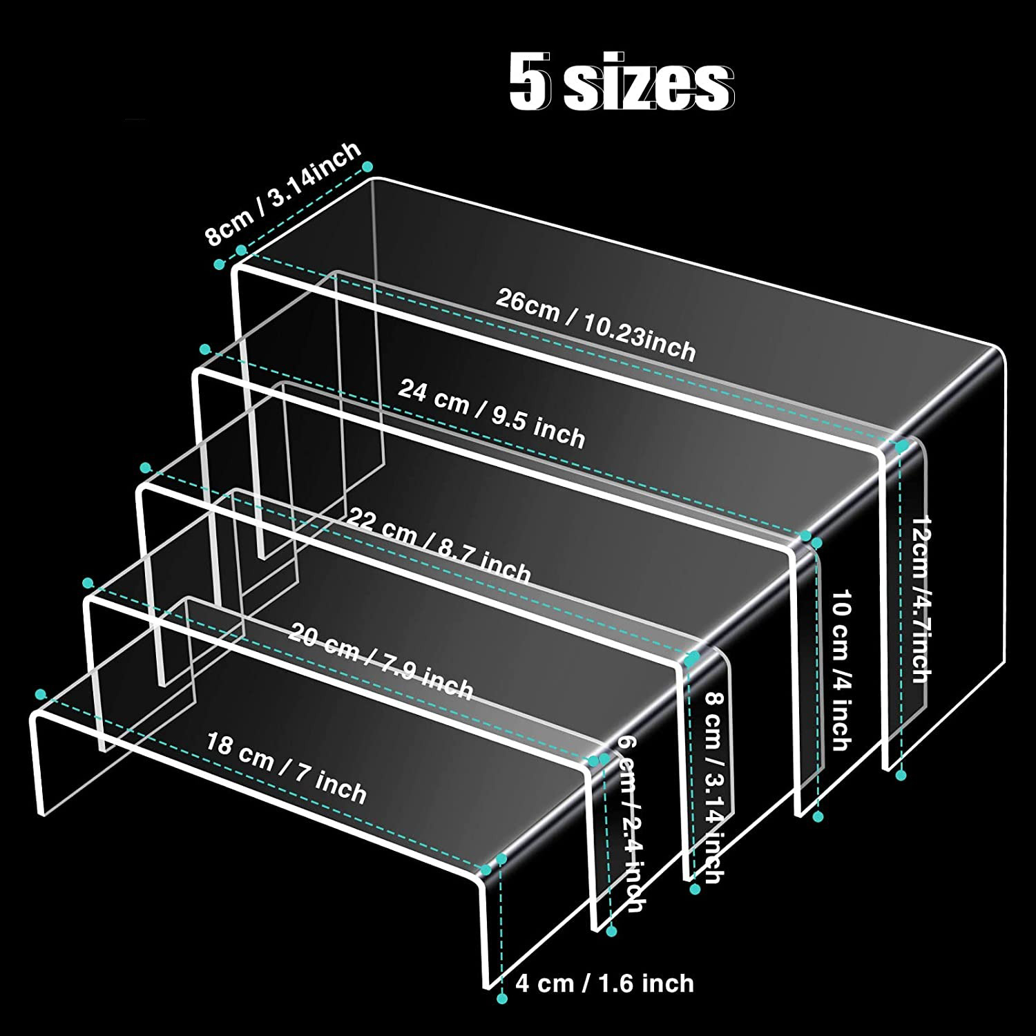 Clear Rectangular Acrylic Disp - Pop Display Shelf recension och pris