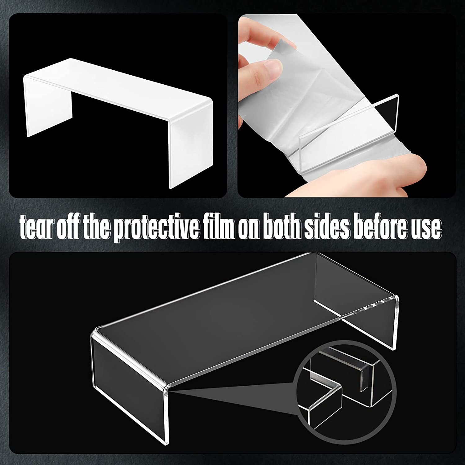 Clear Rectangular Acrylic Disp - Pop Display Shelf recension och pris