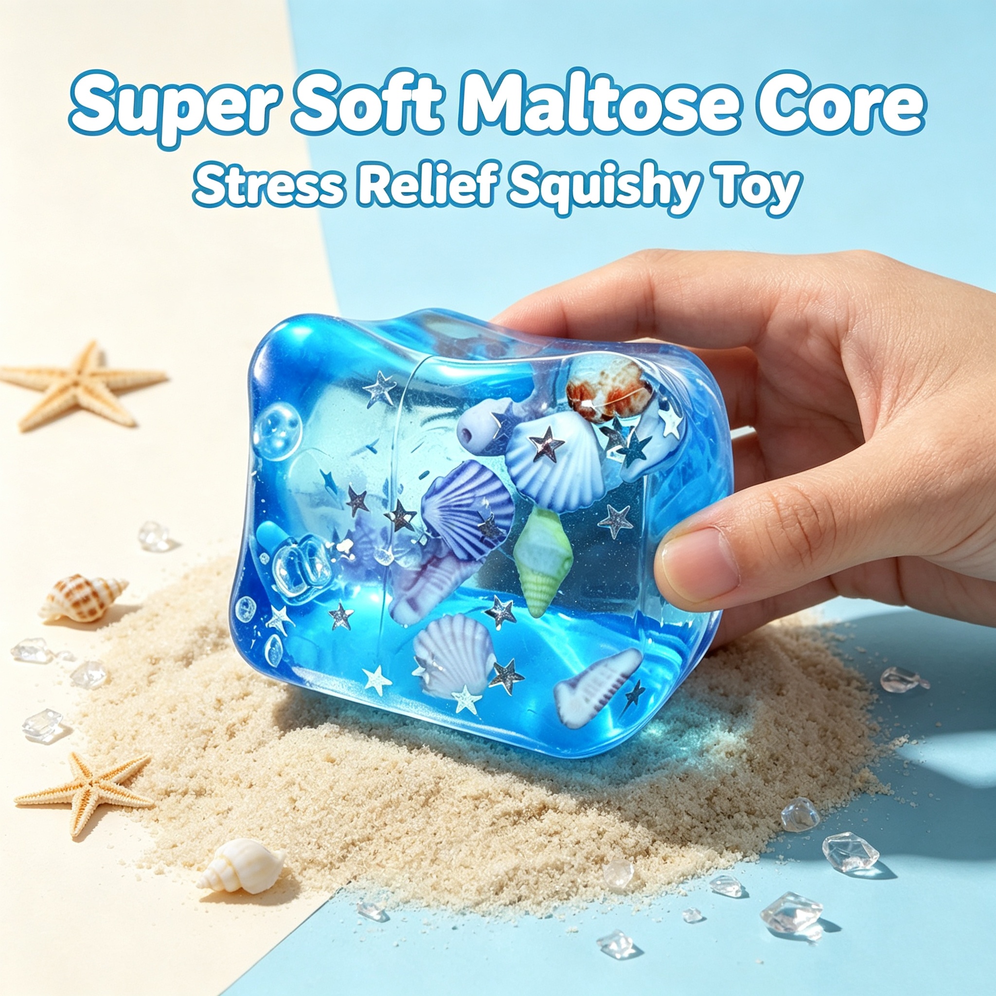 Ocean Shell Squishy Stress Bal - Fidget Cube Original recension och pris