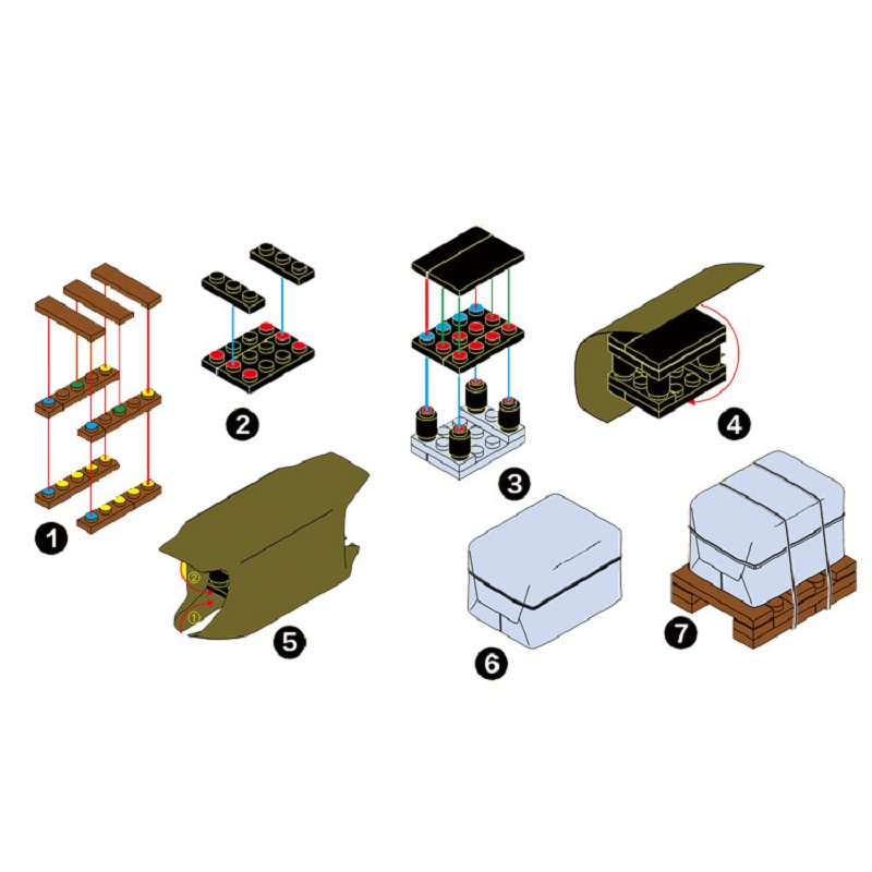 WW2 Military Air Drop Crate Bu - Lego Minifigure Holder recension och pris
