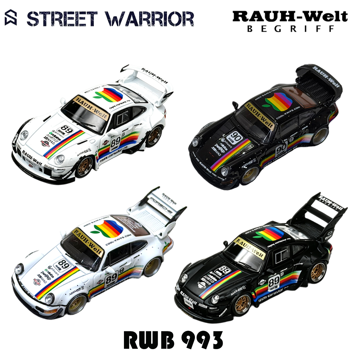 SW In Stock 1:64 RWB 993 Black - Die Cast Car 1 64 recension och pris